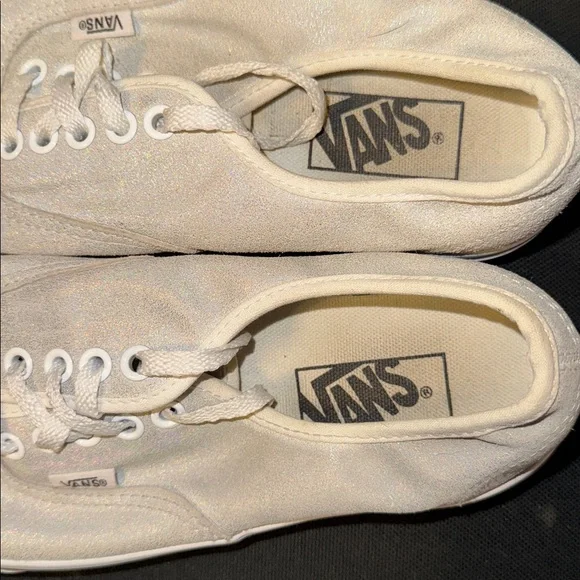 Vans Women's Shimmering Off White Sneakers - Picture 2 of 6